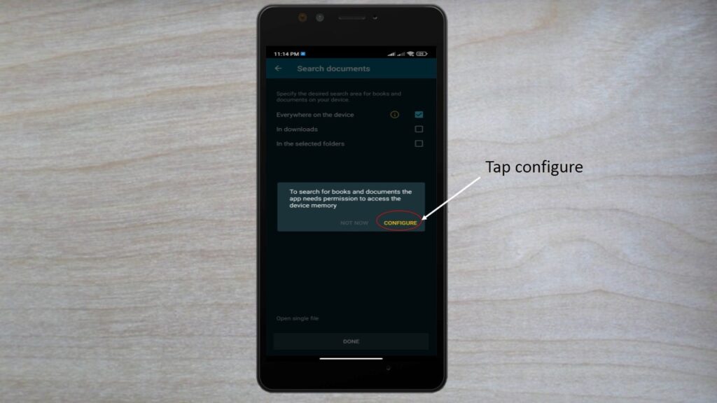 How to Open Epub file on your android phone: A step-by-step Guide 13 Tap configure
