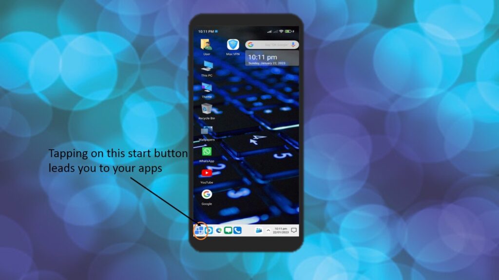 The Ultimate Guide to Using Windows on Your Mobile Device 10 Tapping on this start button leads