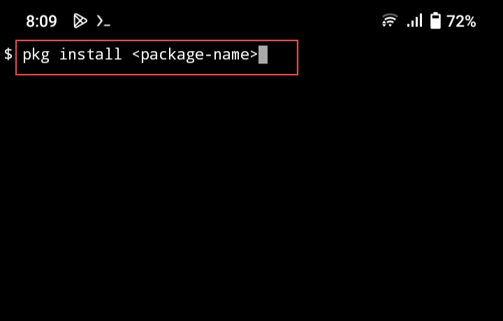 pkg install package name