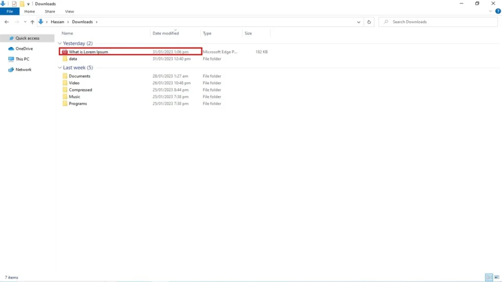 From Word to PDF: A Guide to Document Conversion 6 Here in the folder you can see the pdf file we saved before