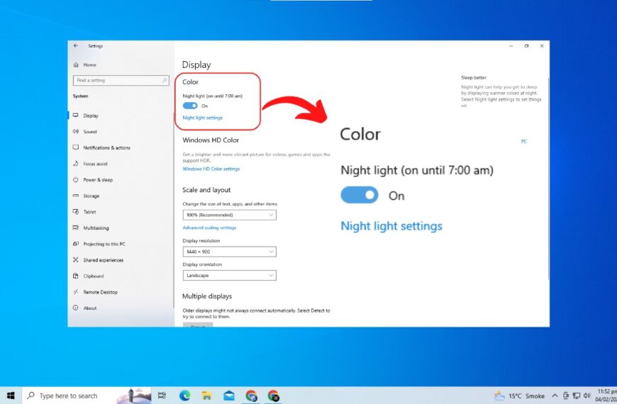 How to Enable Night Light in Windows 10