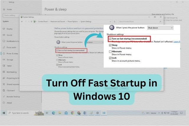 Turn Off Fast Startup in Windows 10